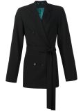 belted double breasted blazer