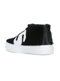 contrast detail hi-top sneakers