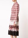 tie dye pleated shirt dress