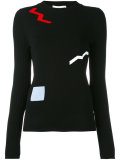 'Key Stick' long sleeve zigzag sweater