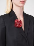 sequin camellia brooch