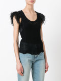 round neck sheer blouse