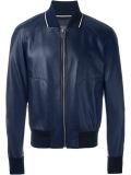 zipped leather jacket