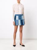 floral print ruffled blouse