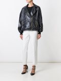 biker-style puffer jacket