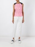 cut-out leaves tank top