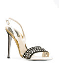 metallic embellished sandals