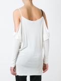 leather strap detail blouse
