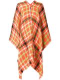 checked poncho