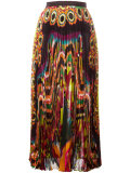 abstract print pleated skirt