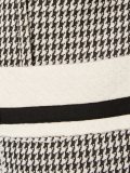 contrast collar houndstooth blazer
