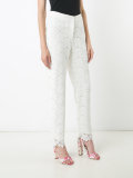 embroidered slim-fit trousers 