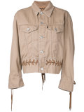 denim lace-up jacket 
