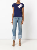 ticker print T-shirt