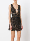 Plunge scallop trim dress