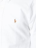 button-down collar chest logo shirt