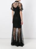 sheer lace evening gown