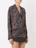 floral print longsleeved blouse