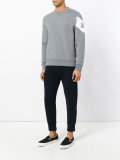 contrast stripe sweatshirt