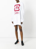 印花连帽连衣裙