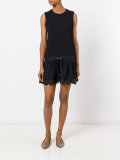 Scalloped trim dress
