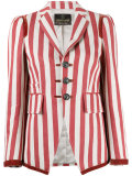 striped fitted blazer