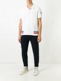striped detail polo shirt