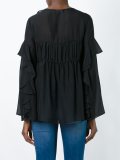ruffled flared blouse