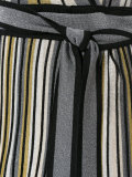 wrap front striped dress