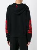 patched sleeves hoodie