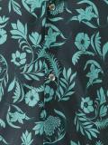 plants print hooded jacket