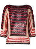 three-quarters sleeve knitted blouse