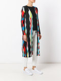 open pleated midi coat