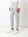 gathered ankle track pants