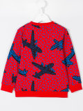 plane print sweatshirt 