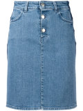 fitted denim skirt