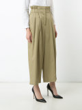 high-rise cropped trousers