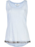 beaded fray tank top
