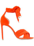crossover ankle tie pumps