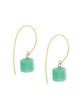 rough emerald earrings