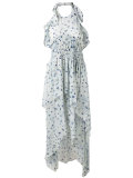 floral print halterneck dress