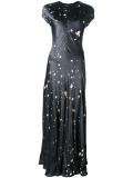 splatter print dress