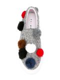 pompom application sneakers