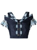 guipure trim crop top