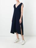 V-neck flared dress