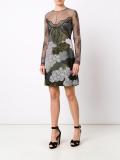 patchwork embroidered panel dress