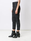 checked cropped trousers