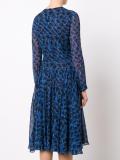 printed pleated dress