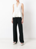 flared V-neck tank