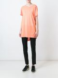askew front print T-shirt